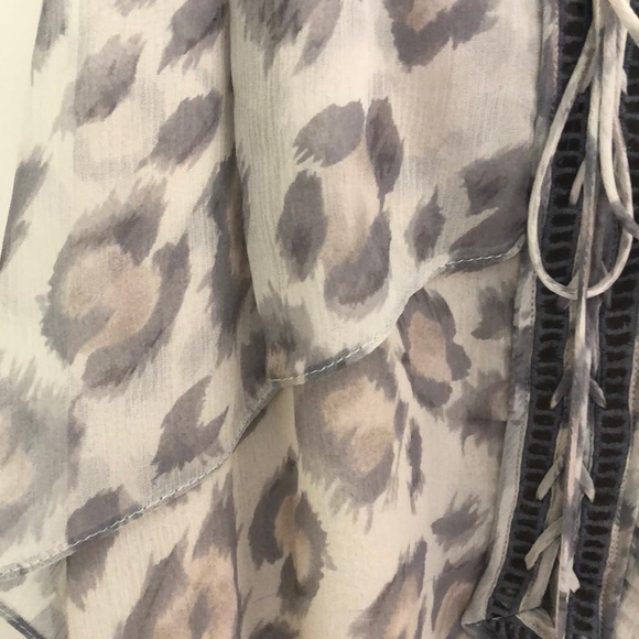 Rebecca Taylor Silk Leopard Print Top - Picture 9 of 9